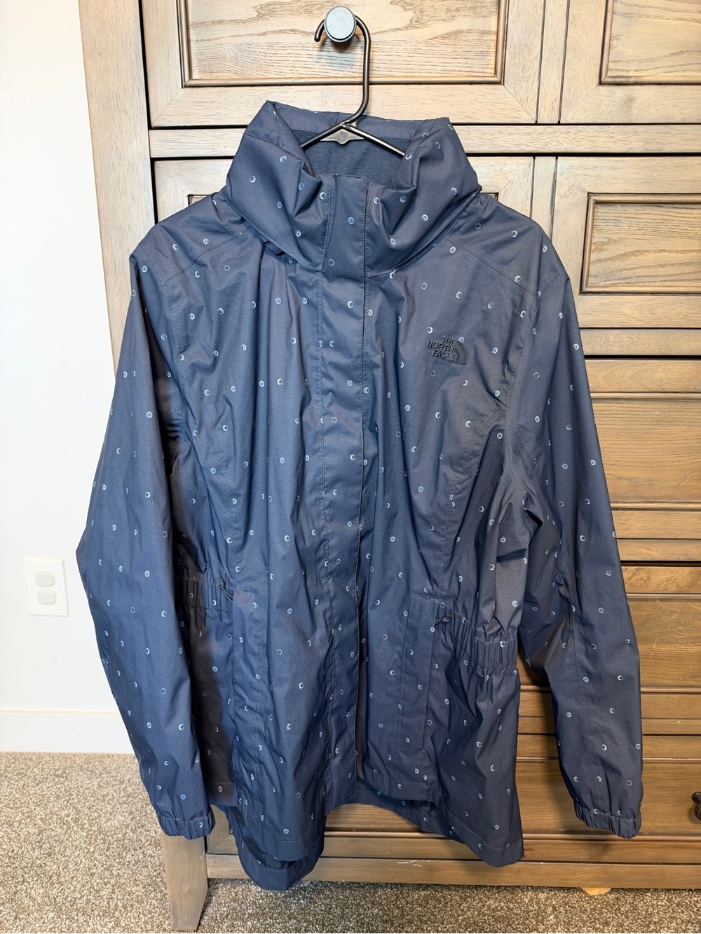 The North Face Navy Dot-Print Raincoat